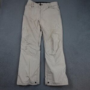 Ride Snow Pants Mens Medium Beige Strata HD 10 Waterproof Ski Snowboard Shell